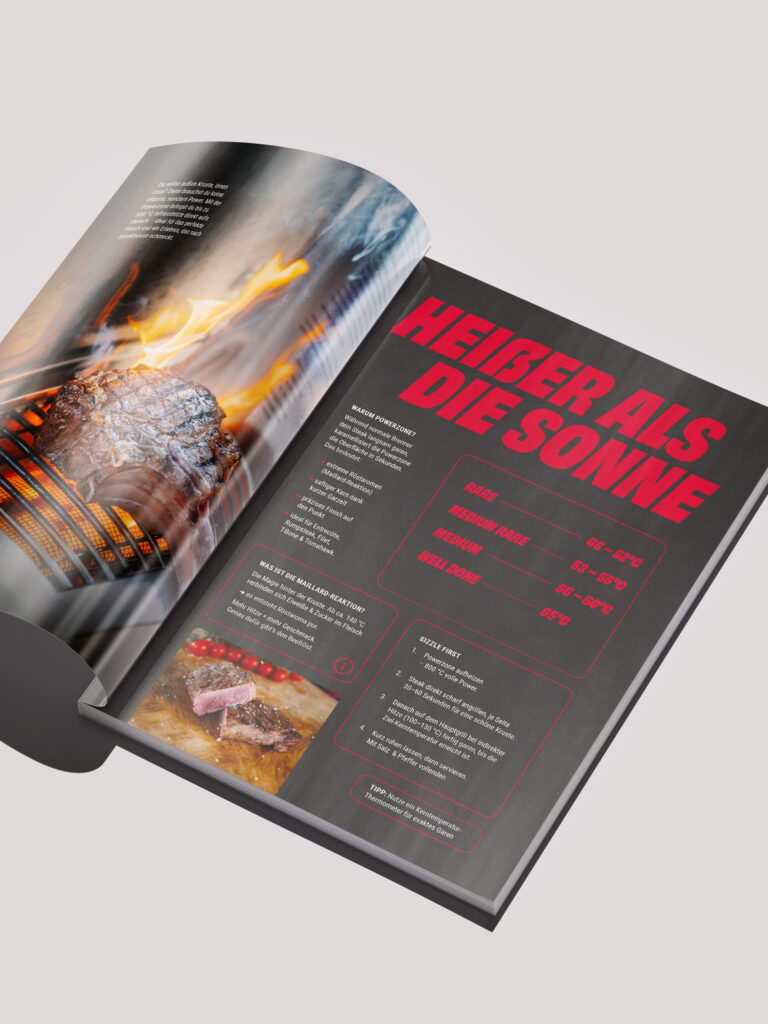 Magalog für Schickling Grill, aufgeschlagene Doppelseite